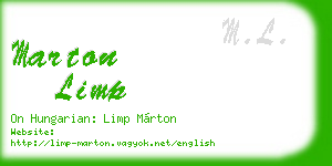 marton limp business card