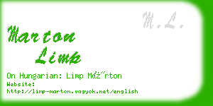 marton limp business card